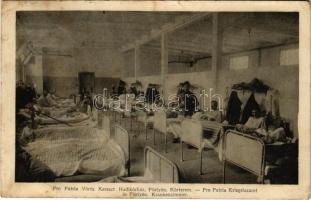 1918 Pöstyén, Pistyan, Piestany; Pro Patria Vöröskereszt Hadikórház, kórterem, K.u.K. katonák / Pro Patria Kriegslazaret, Krankenzimmer / WWI Austro-Hungarian military hospital, room interior, sick and wounded soldiers (fa)