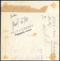 Henter János (?-): Transelektro reklám terv, 1950-60 körül Tempera, papír. Hátoldalán jelzett, valam...