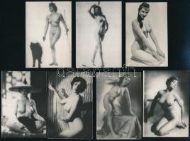 cca 1976 ,,Az átkos nyugaton is szépek a hölgyek, Marinkay István (1920-?) veszprémi fotóművész hagyatékából 7 db gyűjtött fotó az aktfényképezés műfajából, 9x6 cm