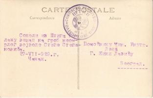 1929 Cacak, Sokol members lay wreaths on the Stepanovic monument. photo