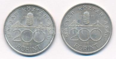 1993. 200Ft Ag "MNB" (2x) T:1-,2
Adamo F13