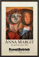 Anna Margit. Kunstbetrieb, Dachau, 1989. Kiállítási plakát. Ofszet, papír. Üvegezett fa keretben. Lap szélén kissé foltos. 60×40 cm.
