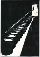 1963 Módos Gábor feliratozott vintage fényképe, 24x16,5 cm