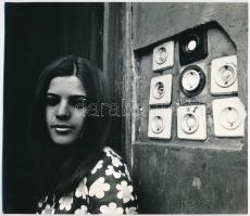 1971 Strasszer András: Periféria, feliratozott vintage fotóművészeti alkotás, 18x20,5 cm
