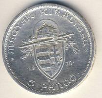 1938. 5P Ag "Szt.István" T:2 ü. k