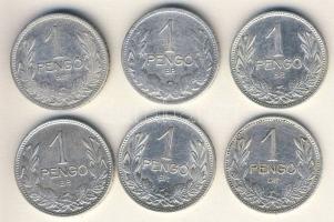 1926-39. 1P Ag (6x) T:2,3