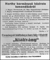 1944 Szálasi Ferenc (1897-1946) nyilas nemzetvezető hatalomra kerülése, 4 db NEGATÍV (három felirato...