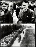cca 1944 Hitler és vezérkara a halálmenet élén, 2 db dokufotó Pánczél György (1920-?) filmtörténész hagyatékából (film- és színházifotó-gyűjteményéből), 15,8x24,4 cm