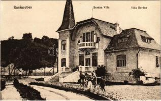 Karánsebes, Caransebes; Bordan villa. Halász Nándor kiadása / Villa Bordan