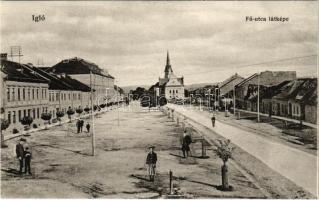 Igló, Zipser Neudorf, Spisská Nová Ves; Fő utca látképe. Dörner Gyula kiadása / main street