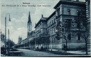 Kalocsa, Kir. Törvényszék és a Jézus Társasági atyák temploma. Jurcsó Antal kiadása