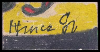 Hincz Gy. jelzéssel: Madár. Filctoll, papír. 24,5x9*,5 cm