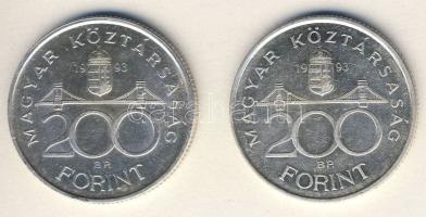1993. 200Ft Ag "MNB" T:BU,2