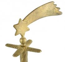 Bronz asztali Betlehem csillagos zászlótartó. m: 39cm
