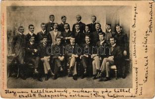 1902 Kolozsvár, Cluj; csoportkép. Dunky Fivérek cs. és kir. udvari fényképészek kiadása / group of men (fa)