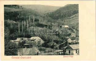 Oravicabánya, Oravica, Oravicza, Oravita; Bánya-völgy. Gross Gyula kiadása / mine valley
