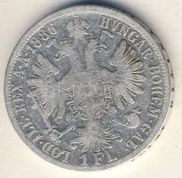 Ausztria 1886. 1Fl Ag T:3 apró ph.