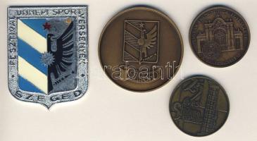 1977-1996. 3db klf Br emlékérem + 1db díjérem dísztokban T:1,2