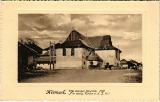 Késmárk, Kezmarok; Régi evangélikus templom. Feitzinger Ede No. 533a. / Alte evang. Kirche a.d. J. 1717 / old Lutheran church