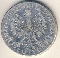 Lengyelország 1932. 10Zl Ag T:3 kis ph