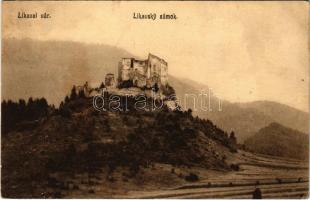 Likavka, Likava (Rózsahegy, Ruzomberok); Likavai vár. Klimacek Sándor kiadása / Likavsky zámok / castle ruins (Rb)