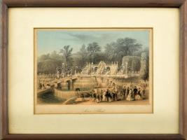Albert Henry Payne (1812-1902), William French (1815-1898): Saint Cloud. Színezett acélmetszet, papír, üvegezett fa keretben. 15×21 cm