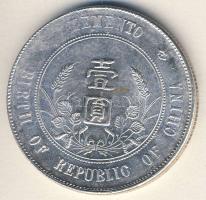 Kína 1927. 1$ Ag "Kínai Köztársaság születése" T:2-/3