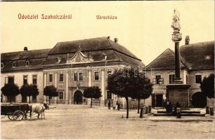 Szakolca, Skalica; Városház, D. Natzler üzlete. W.L. Bp. 5612. Schefranek H. és fia kiadása / town hall, shop