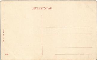 Szarvas, Takarékpénztár, vendéglő, pipázó úr. W.L. Bp. 1412