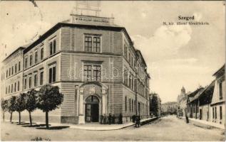 1914 Szeged, M. kir. állami főreáliskola, zsinagóga háttérben