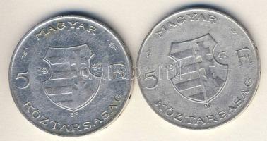 1947. 5Ft Ag "Kossuth" (2x) T:2/3,3