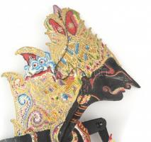 Keleti árnyjáték figura, papír, lakk, sérült, m: 65cm
