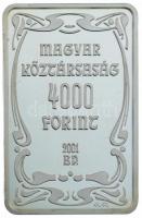2001. 4000Ft Ag 100 éves a gödöllői művésztelep tanúsítvánnyal, dísztokban T:PP Adamo EM169