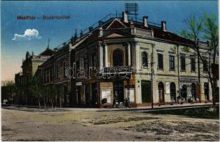 Mezőtúr, Bazárépület, Mezőtúri Népbank, Bordács Lajos, Tóth Antal és Steinberger Dániel üzlete