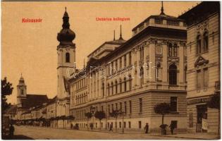 Kolozsvár, Cluj; Unitárius kollégium, Kövendy Károly üzlete / boarding school, shop