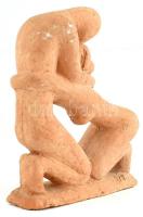 Benczédi Sándor (1912-1998): Szerelem. Égetett agyag, kopott, jelzett, m: 20 cm