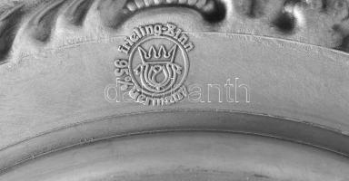 Ón esküvői dísztál, kopott, d: 23 cm