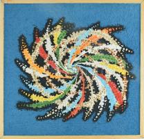 Fock Antal (1924-2004): Absztrakt kompozíció. Mozaik. Jelzés nélkül. 52x52cm