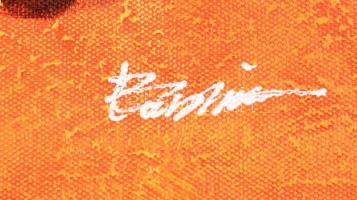 Olvashatatlan jelzéssel: 1, 2, 3, 4. Olaj, karton. Dekoratív fa keretben, 60×50 cm