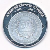 DN "A magyar nemzet pénzérméi - A háború kétnyelvű pénze 1914-1918" Ag emlékérem, tanúsítv...