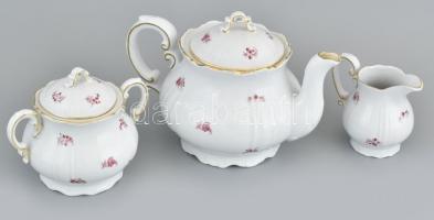 Zsolnay teás készlet 6 személyes. Matricás, jelzett, hibátlan