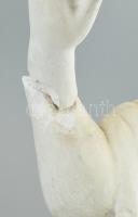 Szilágyi Nagy István: Fésülködő akt, festetlen máz nélküli gipsz, jelzett: Szilágyi Nagy I. sérült. ...