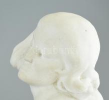 Szilágyi Nagy István: Fésülködő akt, festetlen máz nélküli gipsz, jelzett: Szilágyi Nagy I. sérült. ...