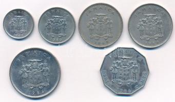 Jamaica 1969-1986. 5c-25c Cu-Ni (6xklf) T:2-3
Jamaica 1969-1986. 5 Cents - 25 Cents Cu-Ni (6xdiff) ...