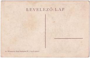 Tihanyi vízvezeték 1910-ben, vízhordó asszonyok és szamár szekér. Id. Weinwurm Antal kiadása (EK)