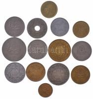 Marokkó 14xklf érmetétel, közte 1953. 200Fr Ag T:2-3 Morocco 14xdiff coin lot, within 1953. 200 Francs Ag C:XF-F