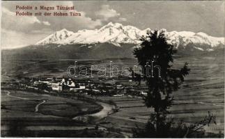 Podolin, Podolínec (Szepes, Zips); látkép a Magas Tátrával. Szankovszky felvétele / mit der Hohen Tátra / general view with the High Tatras