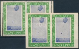 1935 BNV-V. Filprok, A Premysl-i légiposta 20. évfordulója emlékére fogazott és vágott levélzáró