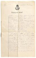 1882 Házassági szerződés közjegyzői irat