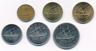 Kuvait 1967-2001. 1f-100f (6xklf) T:1-2
Kuwait 1967-2001. 1 Fils - 100 Fils (6xdiff) C:UNC-XF